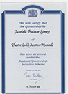 Award under Business Sponsorship Incentive